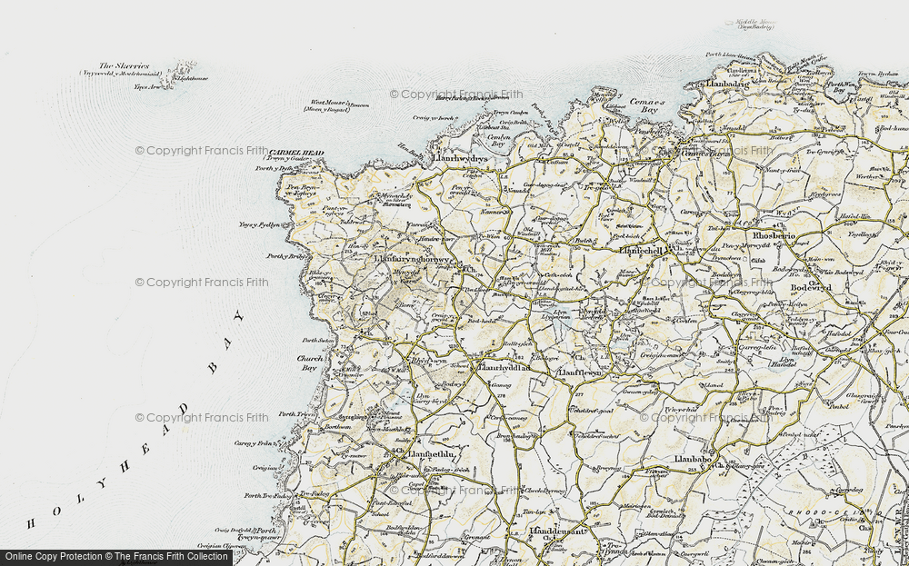 Old Map of Historic Map covering Ty Wian in 1903-1910