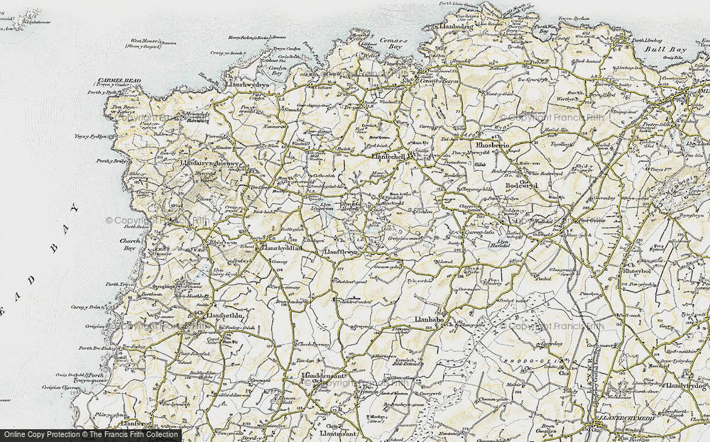 Old Map of Historic Map covering Bodegri in 1903-1910