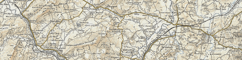 Old map of Busnant in 1900-1903