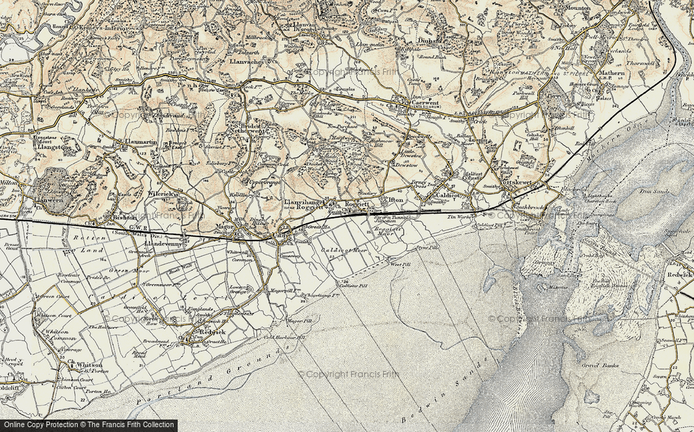 Old Map of Llanfihangel near Rogiet, 1899-1900 in 1899-1900