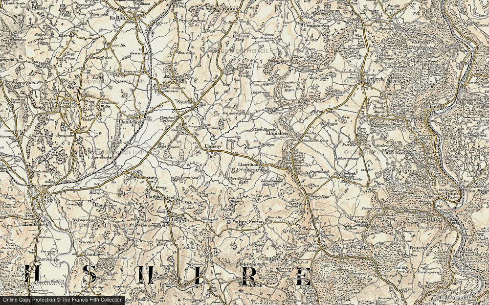 Old Map of Historic Map covering Brecon Court in 1899-1900