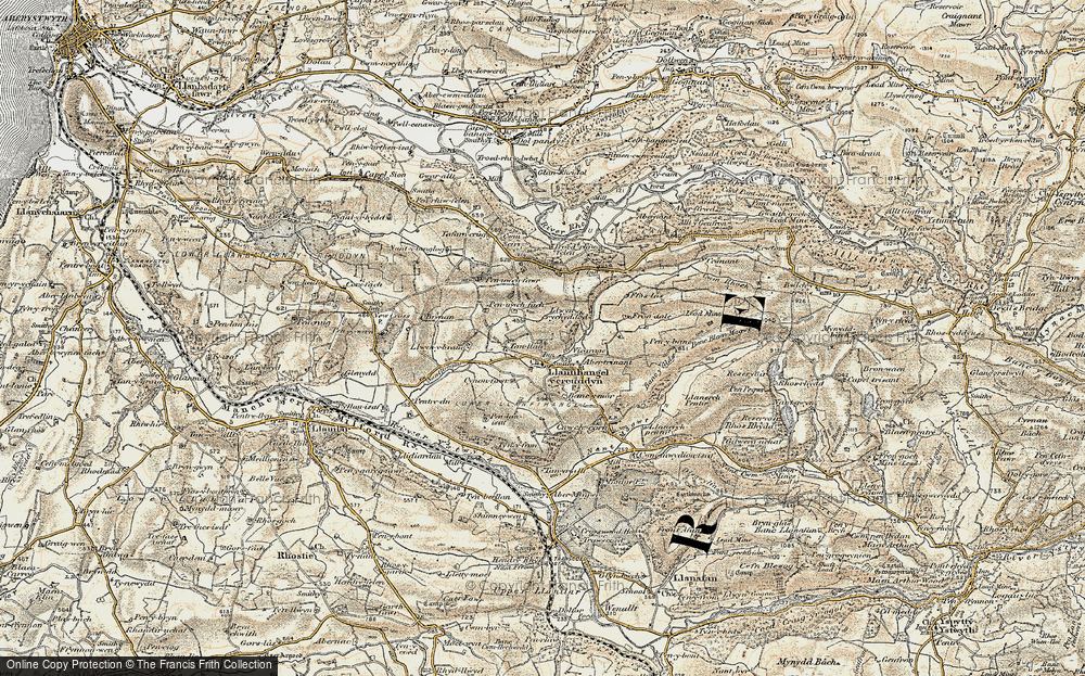 Old Map of Llanfihangel-y-Creuddyn, 1901-1903 in 1901-1903