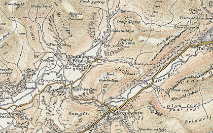 Old map of Tyn-y-ddôl in 1902-1903