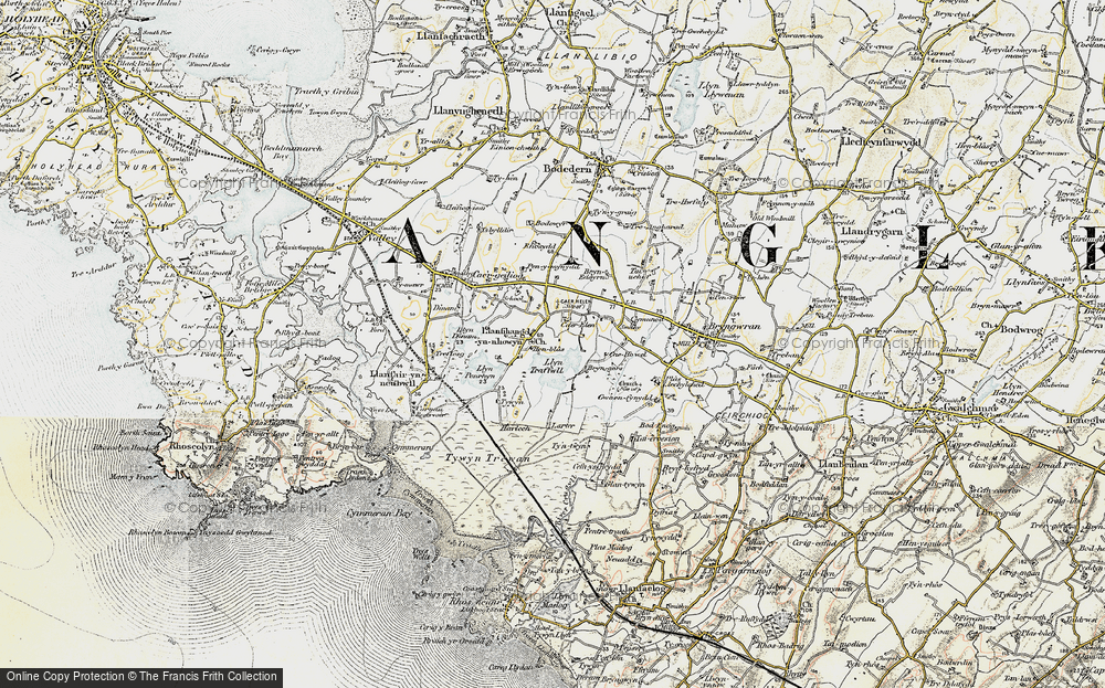 Old Map of Llanfihangel yn Nhowyn, 1903-1910 in 1903-1910