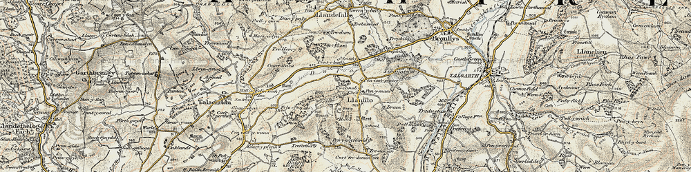 Old map of Allt Filo in 1900-1901