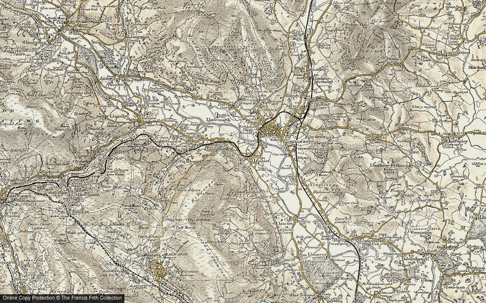 Old Map of Llanfoist, 1899-1900 in 1899-1900