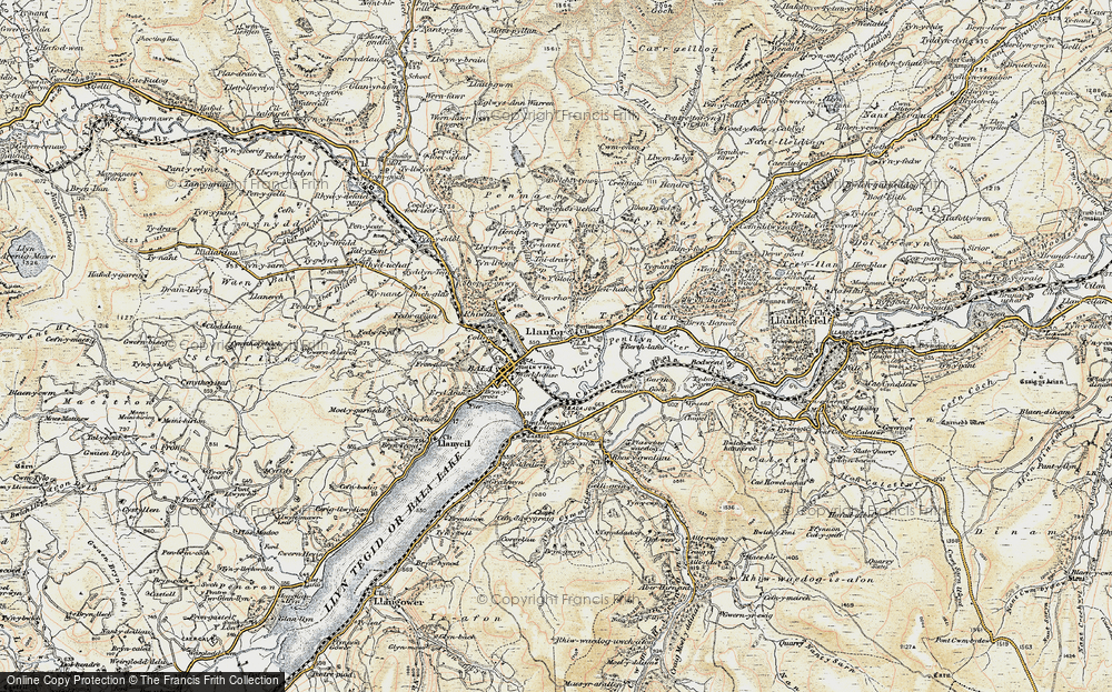 Old Map of Llanfor, 1902-1903 in 1902-1903