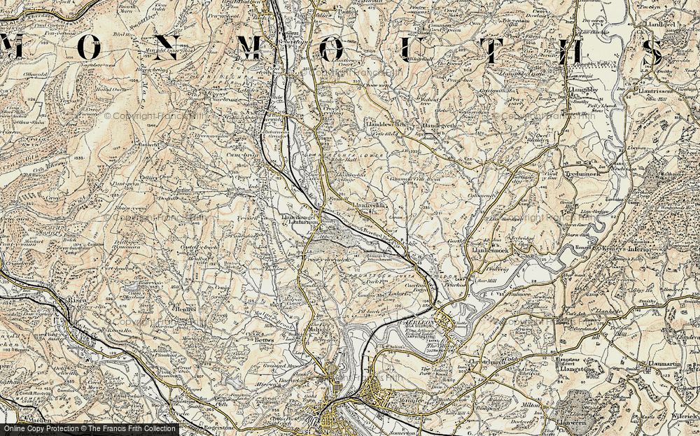 Old Map of Llanfrechfa, 1899-1900 in 1899-1900