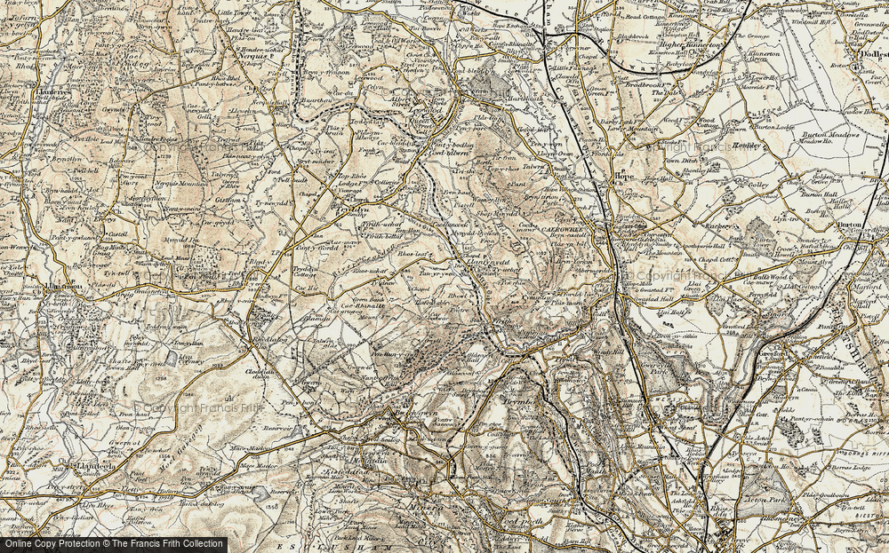 Old Map of Llanfynydd, 1902-1903 in 1902-1903