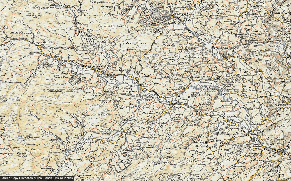 Old Map of Llangadfan, 1902-1903 in 1902-1903