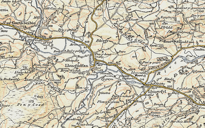 Old map of Bryncyrch in 1902-1903