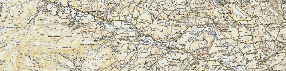 Old map of Bryncyrch in 1902-1903