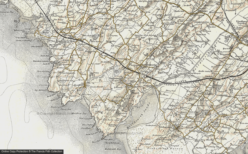 Old Map of Llangadwaladr, 1903-1910 in 1903-1910