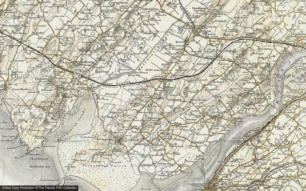 Old Map of Historic Map covering Bengyl in 1903-1910