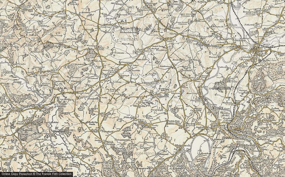 Old Map of Llangarron, 1899-1900 in 1899-1900