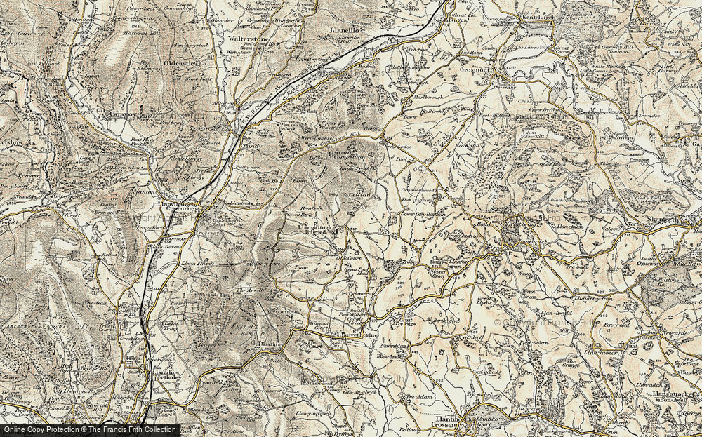 Old Map of Llangattock Lingoed, 1899-1900 in 1899-1900