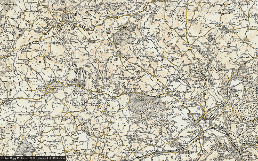 Old Map of Llangattock-Vibon-Avel, 1899-1900 in 1899-1900