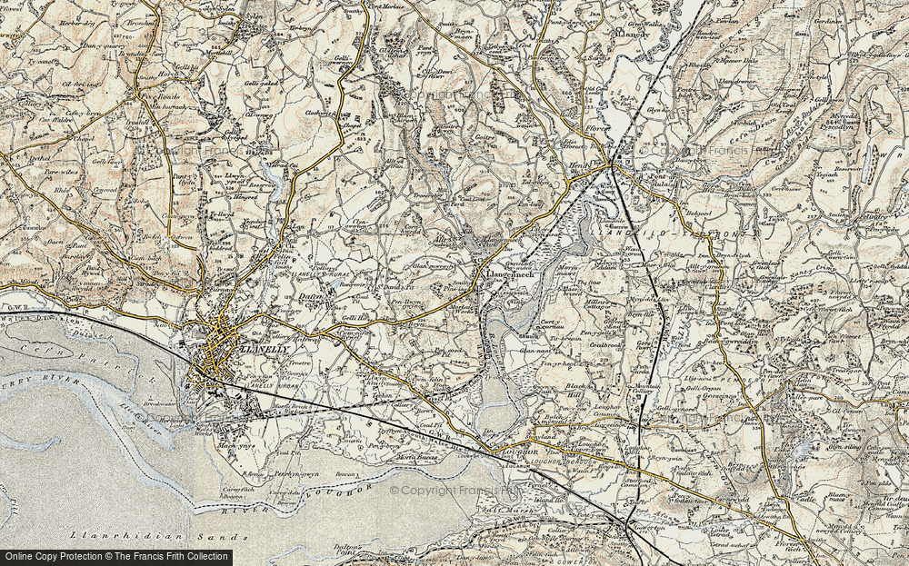 Old Map of Llangennech, 1900-1901 in 1900-1901