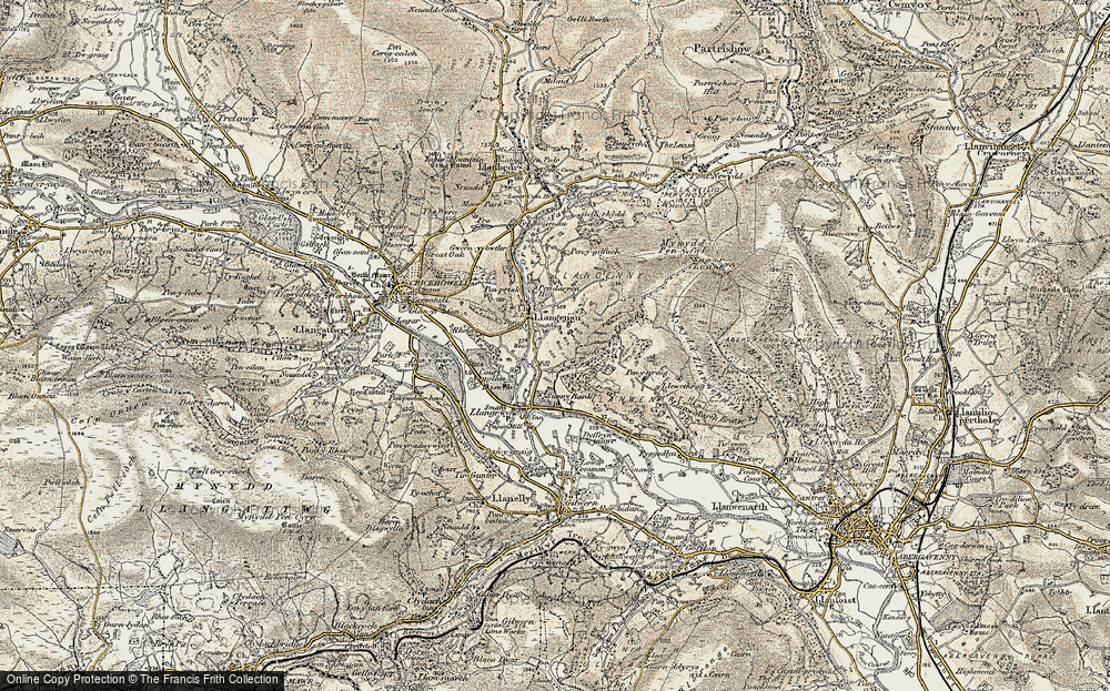 Old Map of Llangenny, 1899-1901 in 1899-1901