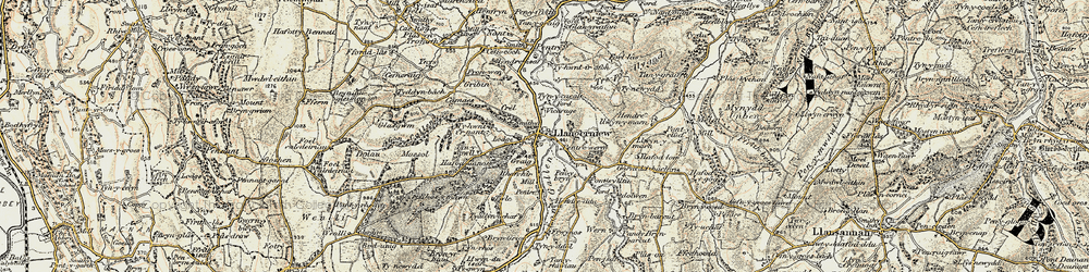 Old map of Bryn-Ynyr in 1902-1903