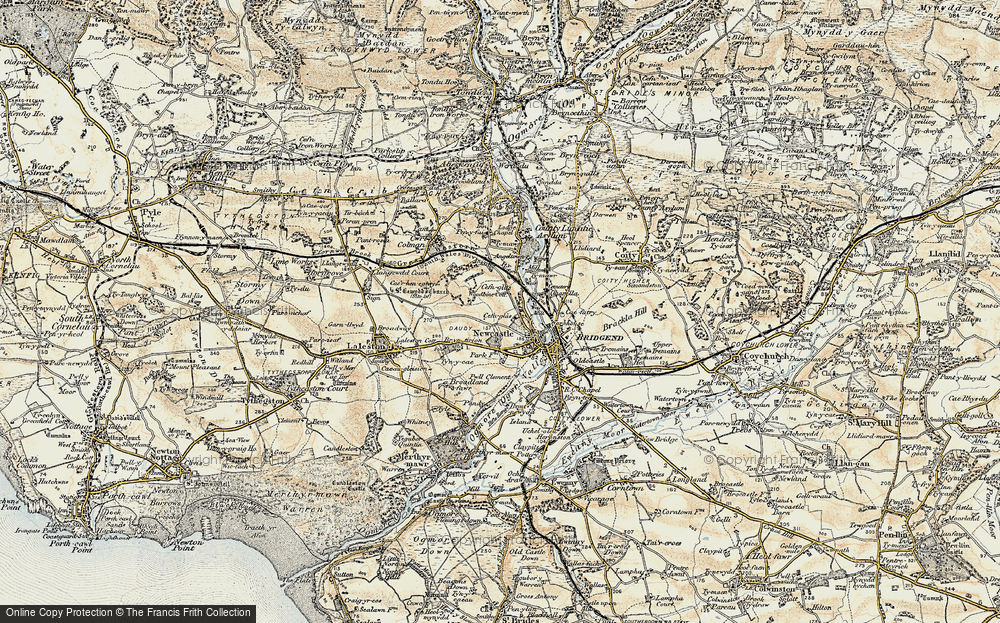 Old Map of Llangewydd Court, 1900 in 1900
