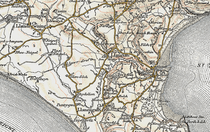 Old map of Bodwi in 1903