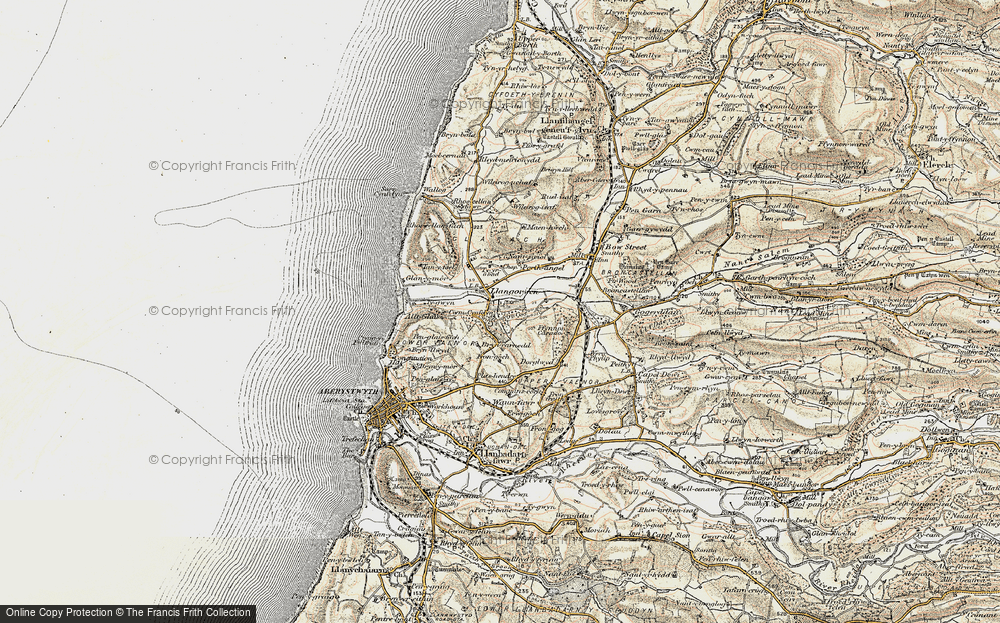 Old Map of Llangorwen, 1901-1903 in 1901-1903