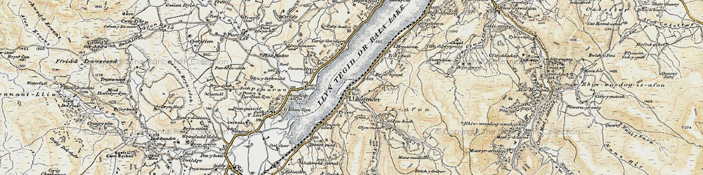 Old map of Afon Glyn in 1903