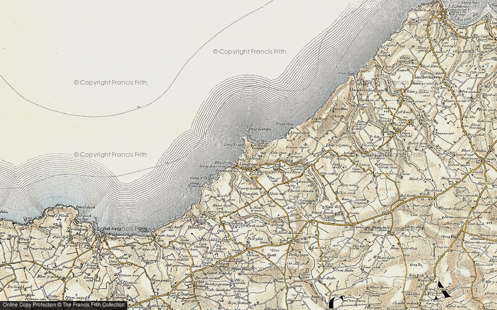 Old Map of Llangrannog, 1901-1903 in 1901-1903