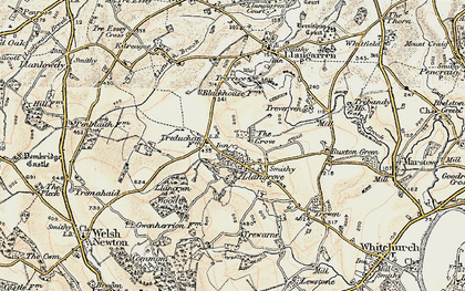 Old map of Llangrove in 1899-1900