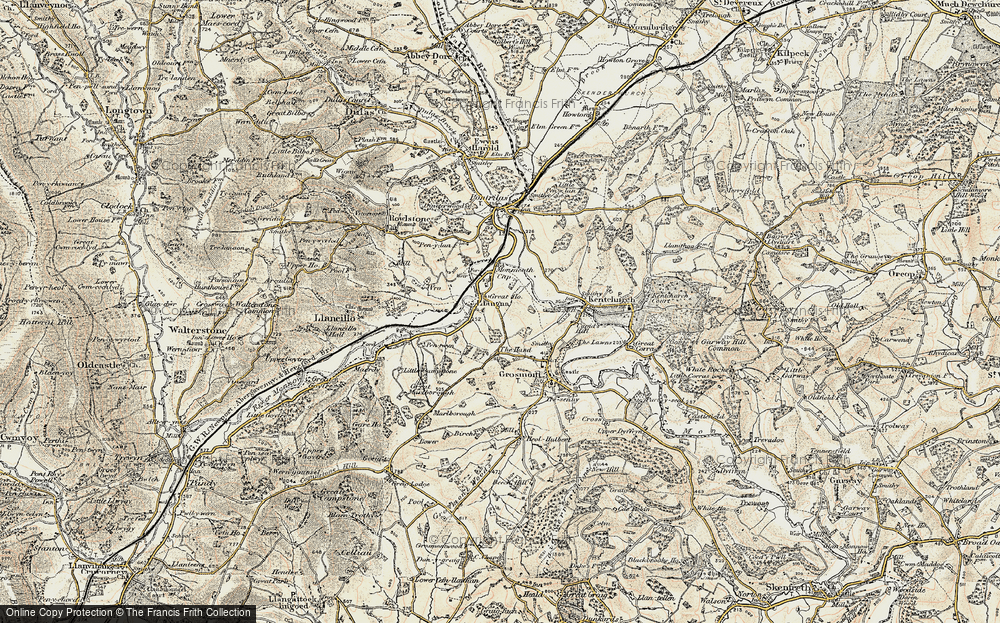 Old Map of Llangua, 1899-1900 in 1899-1900