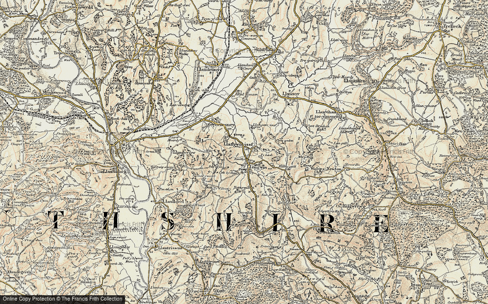 Old Map of Llangwm, 1899-1900 in 1899-1900