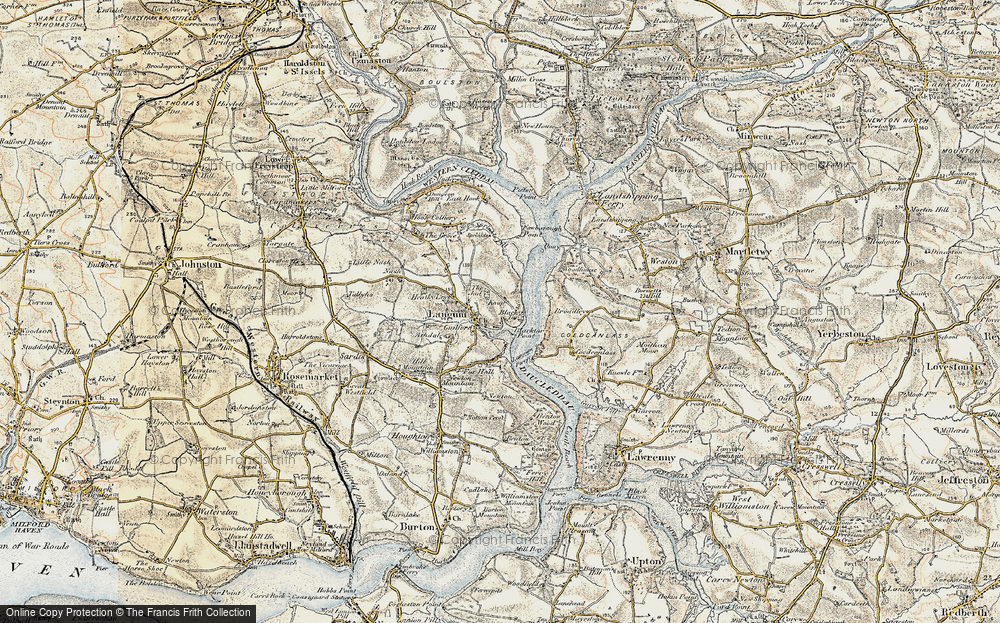 Old Map of Llangwm, 1901-1912 in 1901-1912