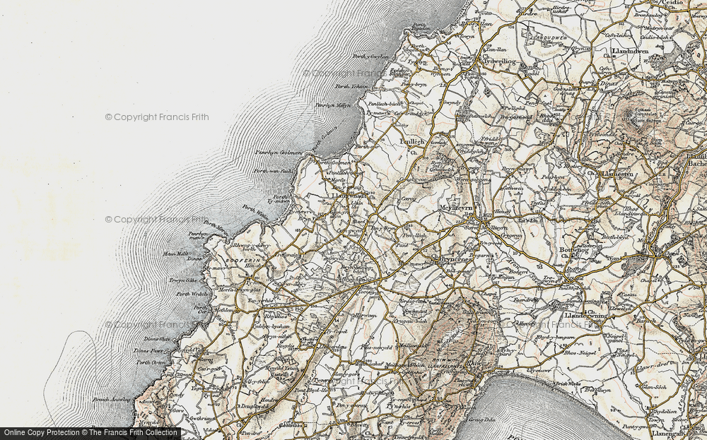 Old Map of Llangwnnadl, 1903 in 1903
