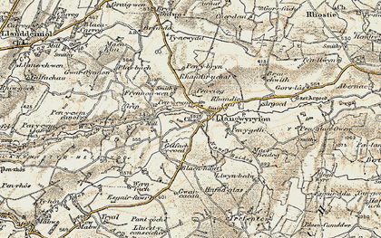 Old map of Tynwern in 1901-1903