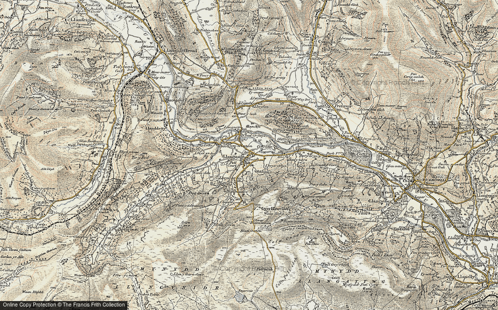 Old Map of Historic Map covering Beiliau in 1899-1901
