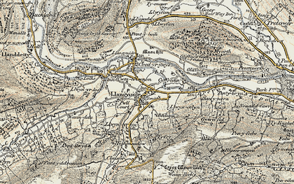 Old map of Blaen Onnau in 1899-1901