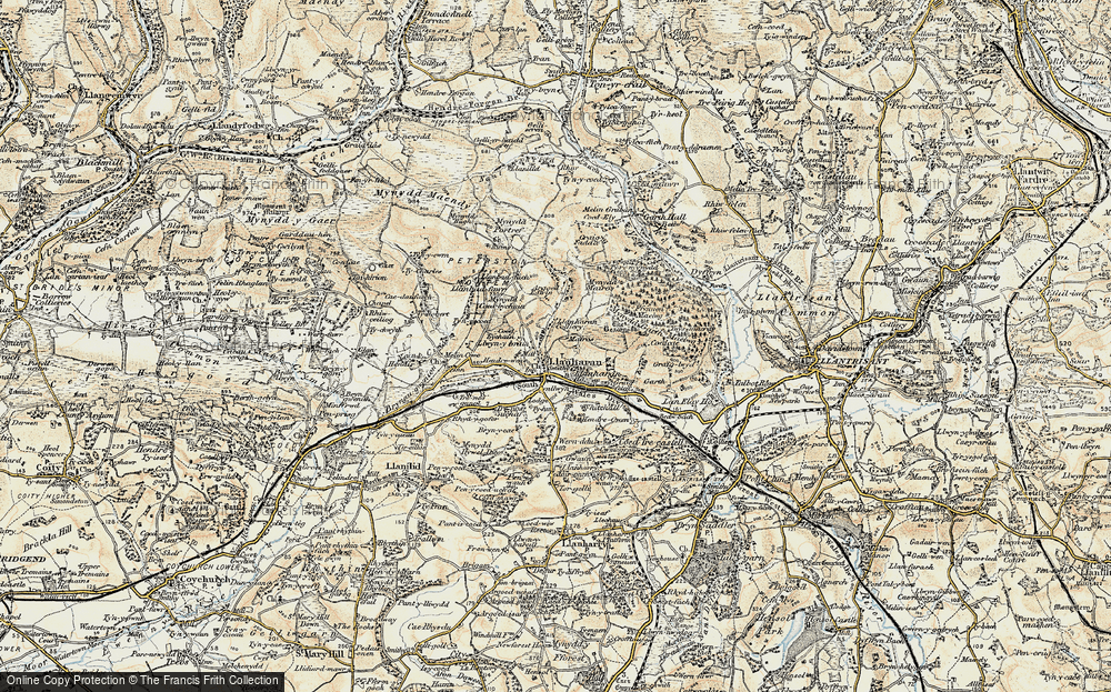 Old Map of Llanharan, 1899-1900 in 1899-1900