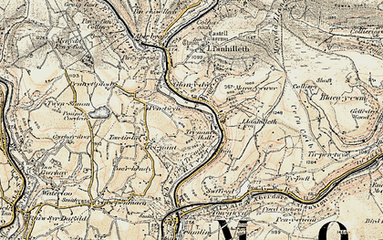 Old map of Llanhilleth in 1899-1900