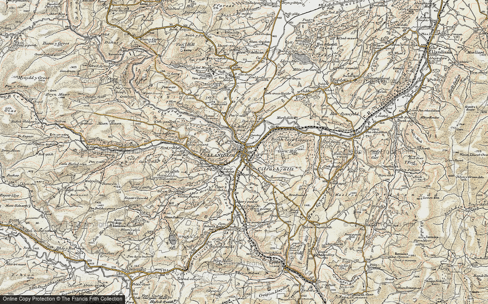 Old Map of Llanidloes, 1901-1903 in 1901-1903