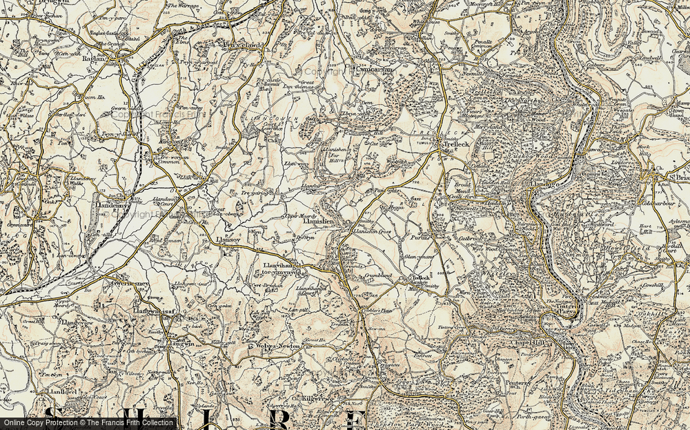 Old Map of Historic Map covering Woolpitch Wood in 1899-1900