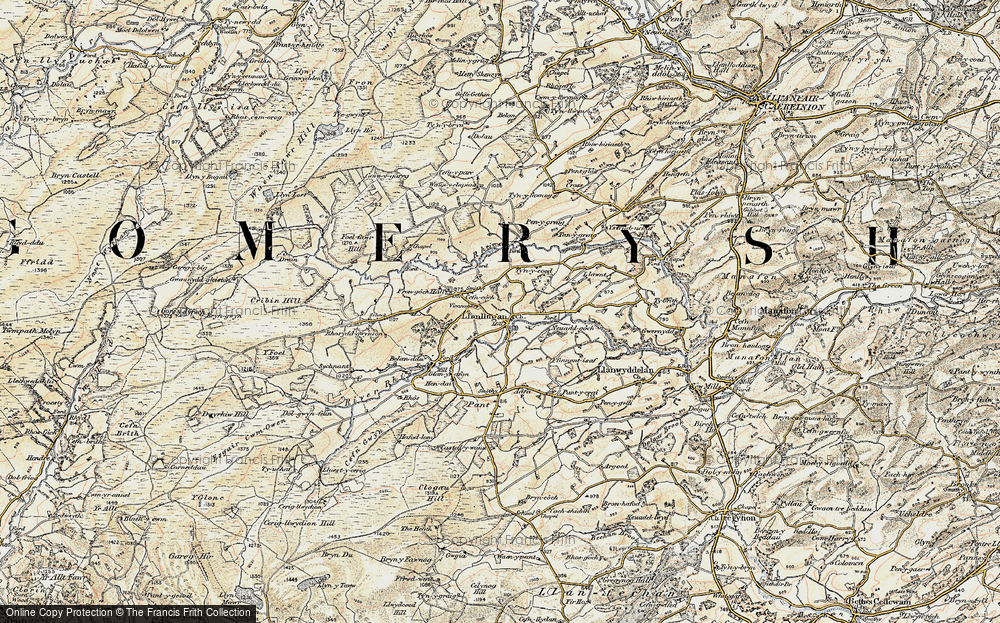 Old Map of Llanllugan, 1902-1903 in 1902-1903