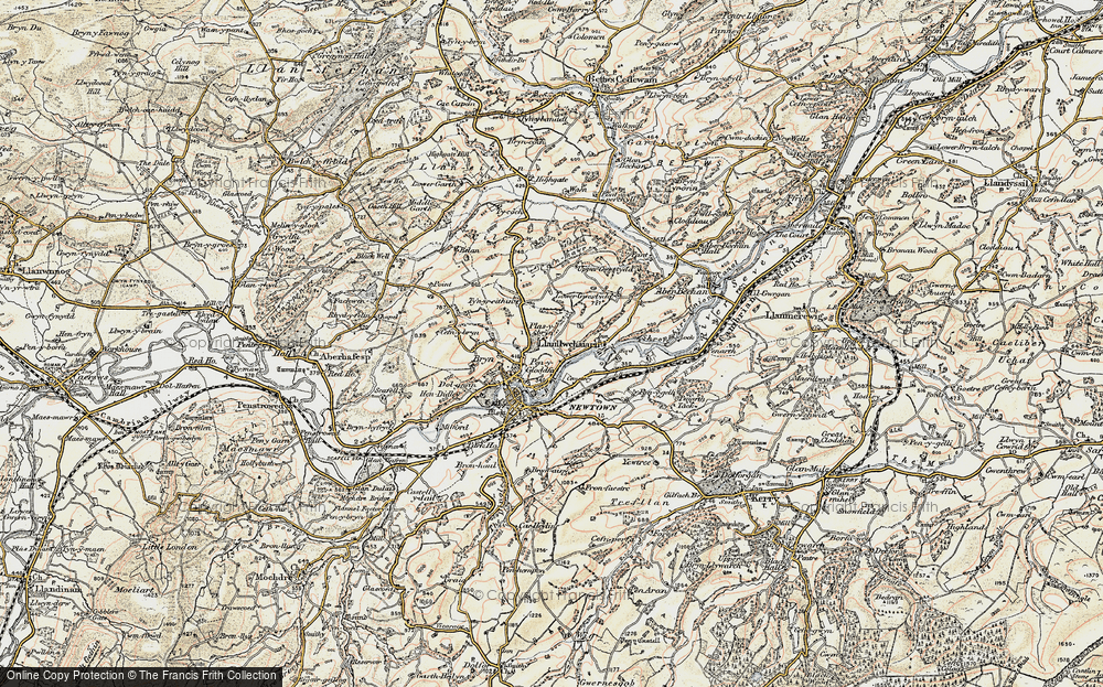 Old Map of Llanllwchaiarn, 1902-1903 in 1902-1903