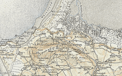 Old map of Berges Island in 1900-1901