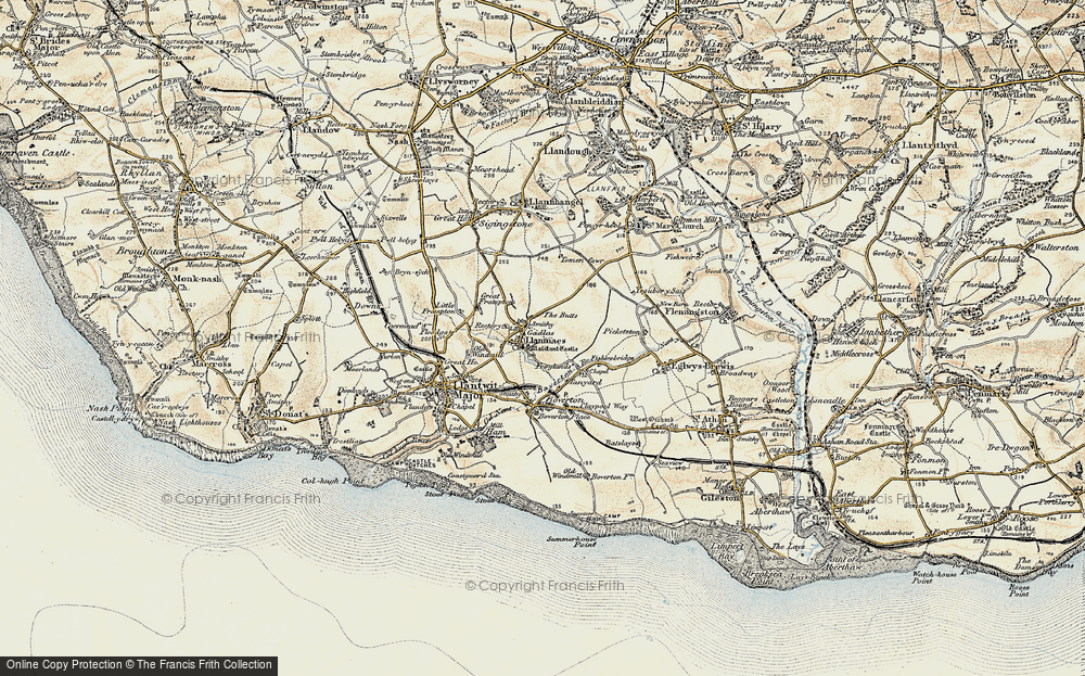 Old Map of Llanmaes, 1899-1900 in 1899-1900
