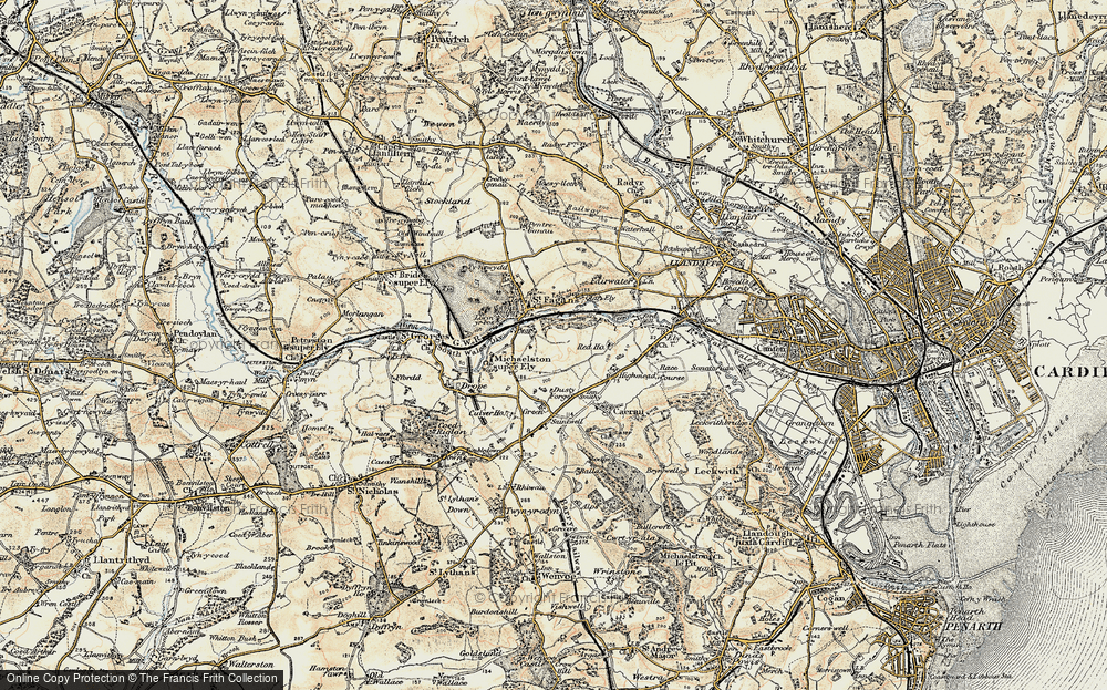 Old Map of Llanmaes, 1899-1900 in 1899-1900