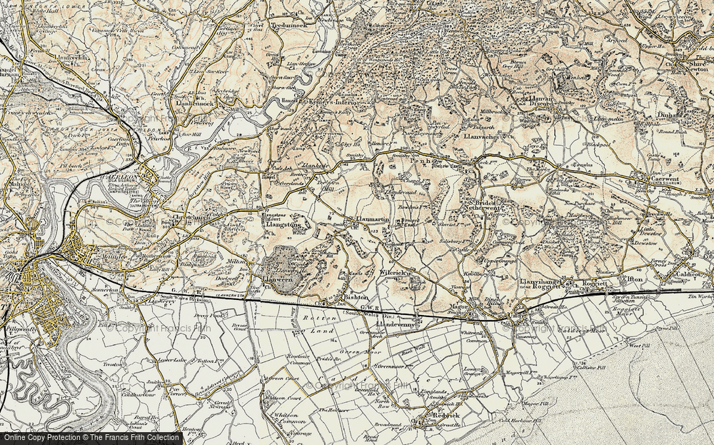 Old Map of Llanmartin, 1899-1900 in 1899-1900