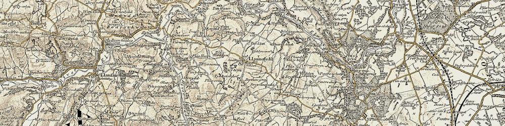 Old map of Llannefydd in 1902-1903