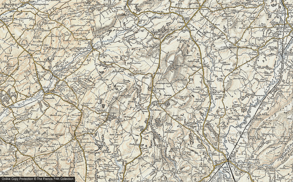 Old Map of Llannon, 1900-1901 in 1900-1901
