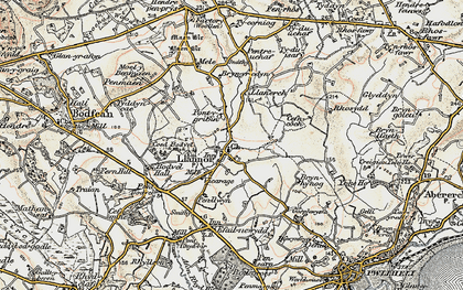 Old map of Llannor in 1903